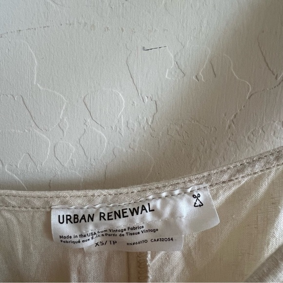 Urban Renewal Made In LA Linen Tie Shoulder Tiered Maxi Dress - Picture 8 of 9